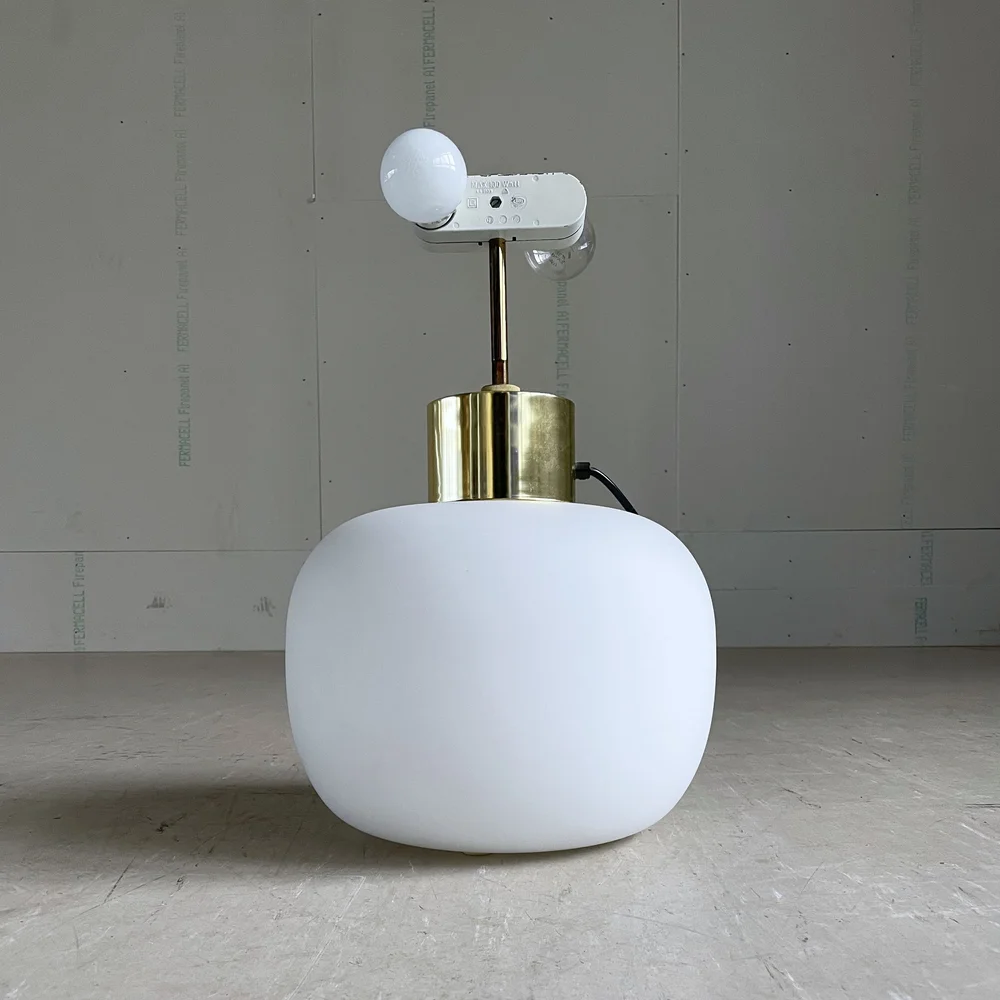 Limburg Opaline Glass Table Lamp designed by Heinz-Josef Ohm, 1968